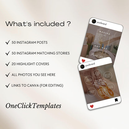 120 Brown Waxing Instagram Templates