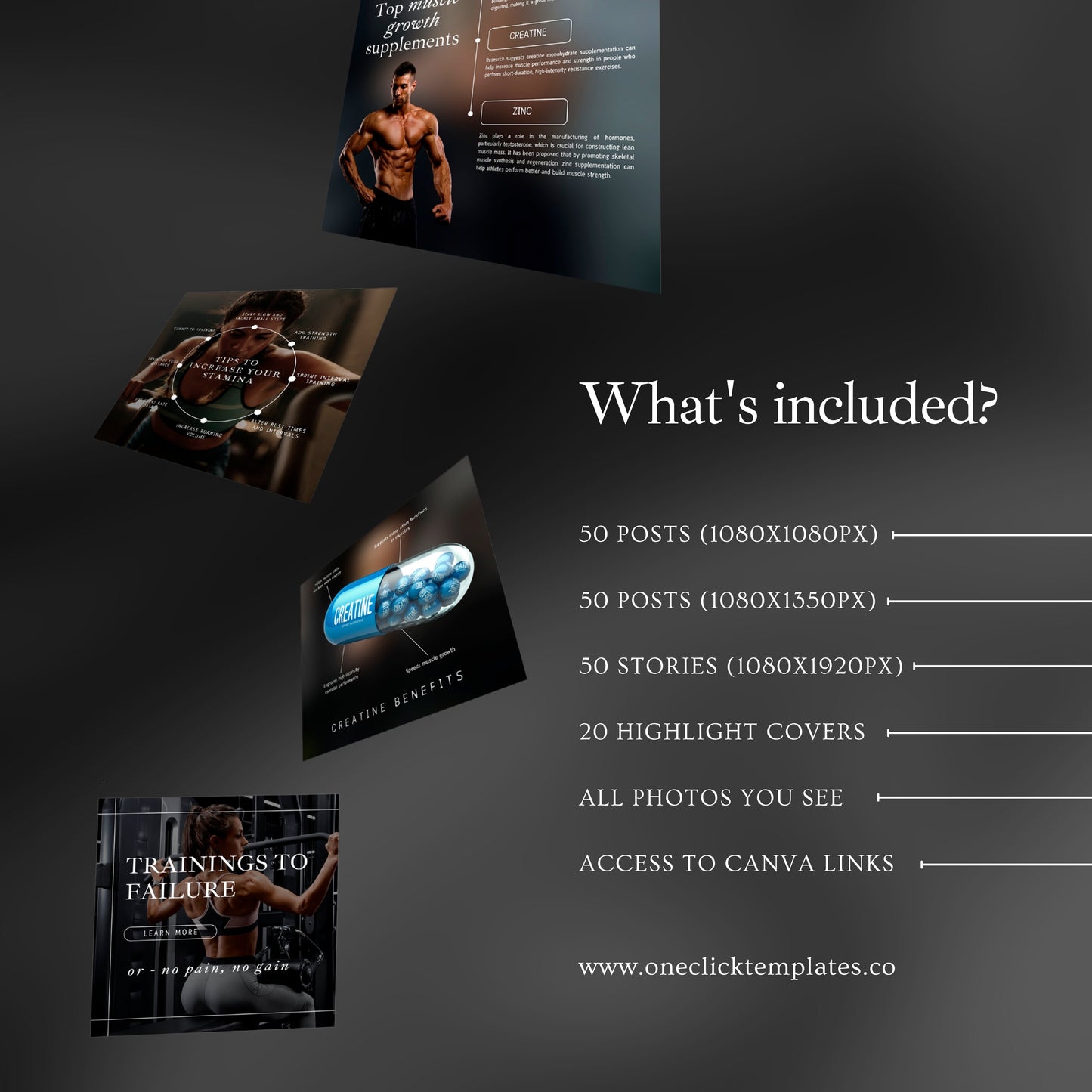 Fitness Coach Social Media Templates