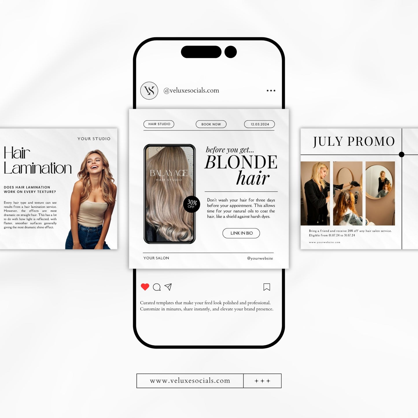 Hairstylist Light Social Media Templates
