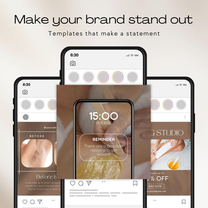 120 Brown Waxing Instagram Templates