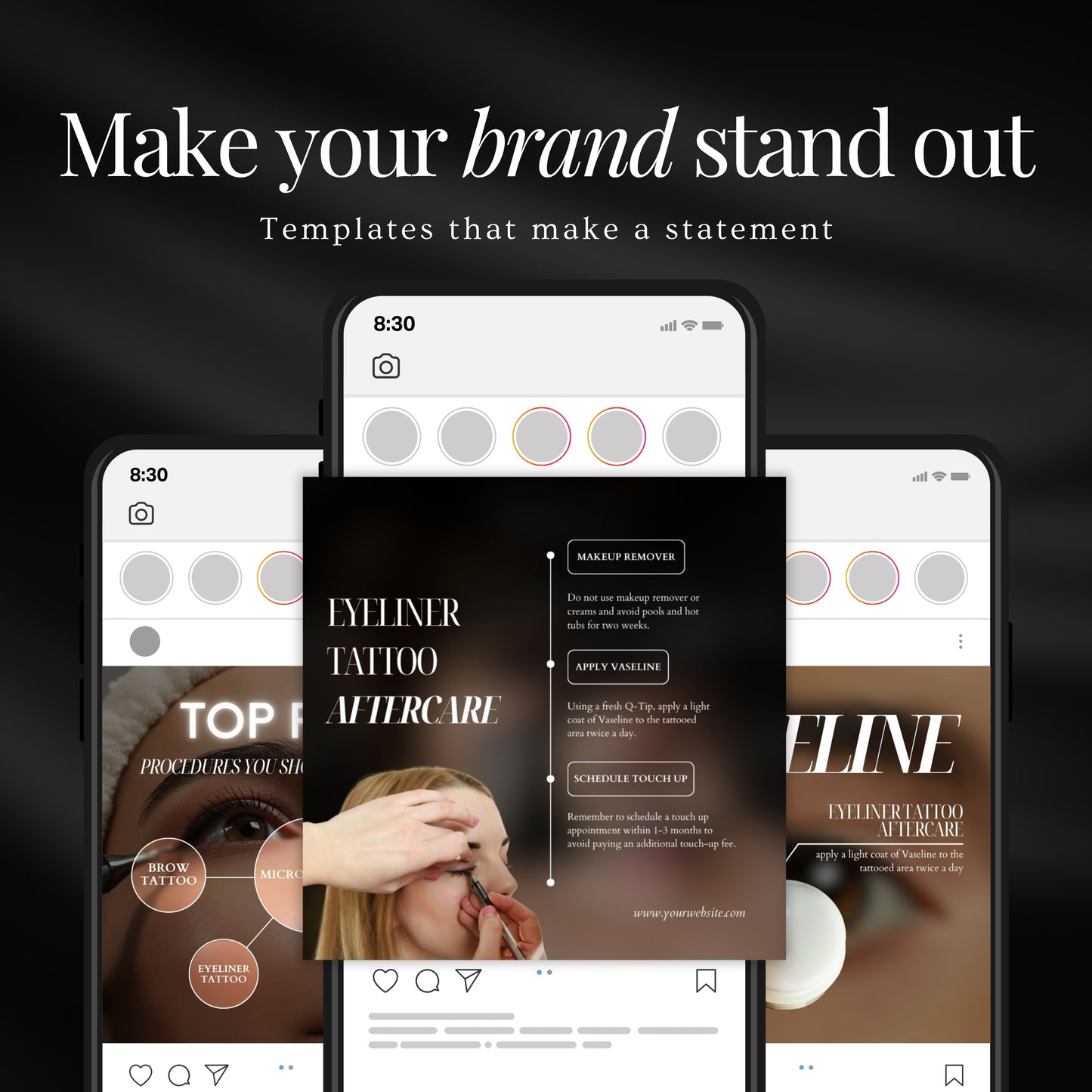 Permanent Eyeliner Social Media Templates