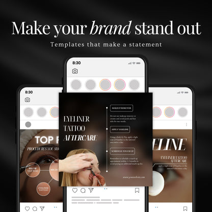 Permanent Eyeliner Social Media Templates