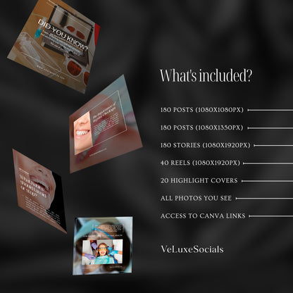 600 DENTAL CARE SOCIAL MEDIA BUNDLE