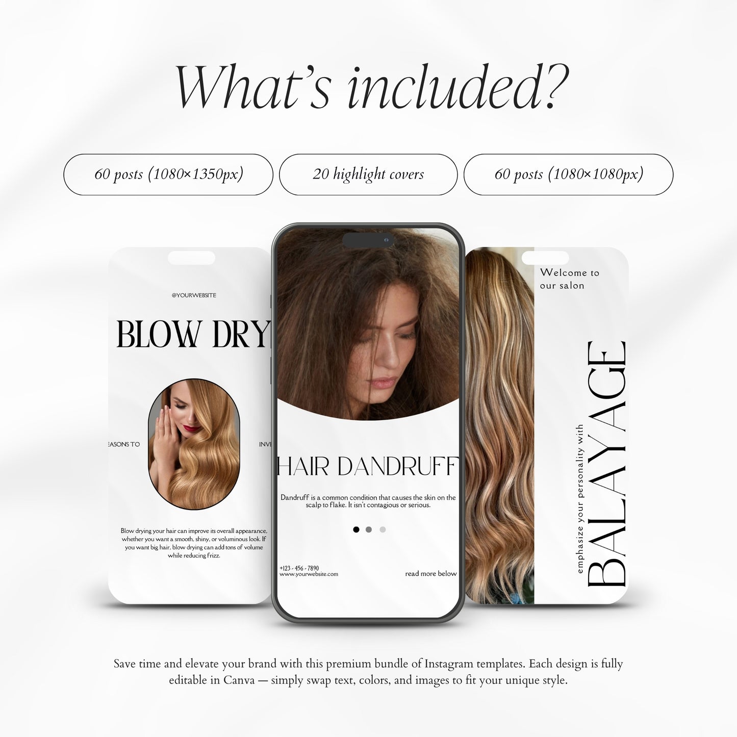 Hairstylist Light Social Media Templates