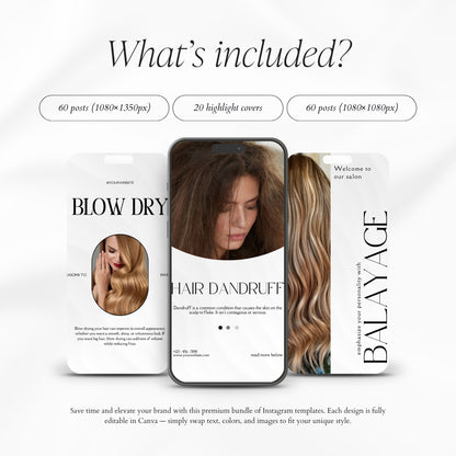 Hairstylist Light Social Media Templates