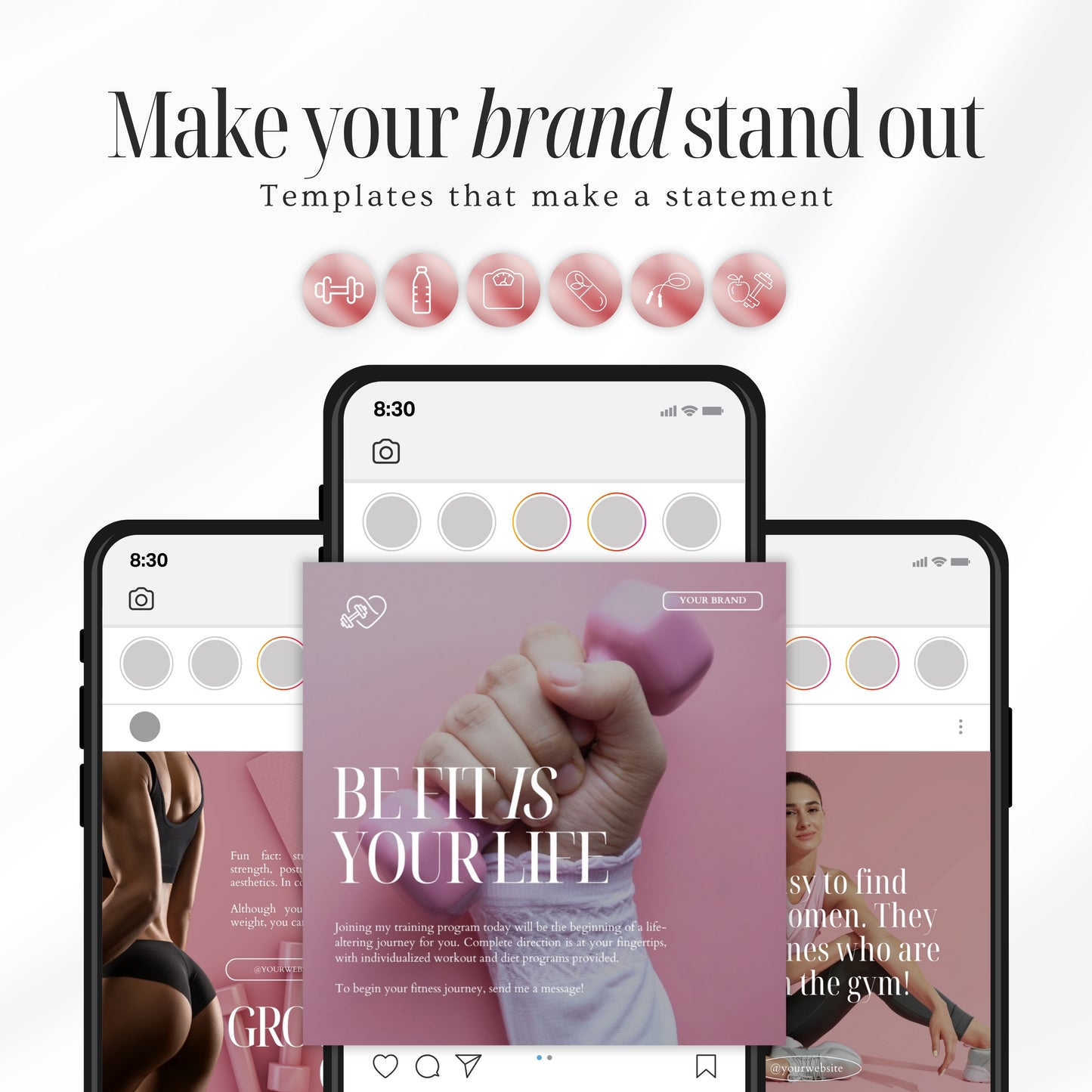 Fitness Coach Social Media Templates For Her