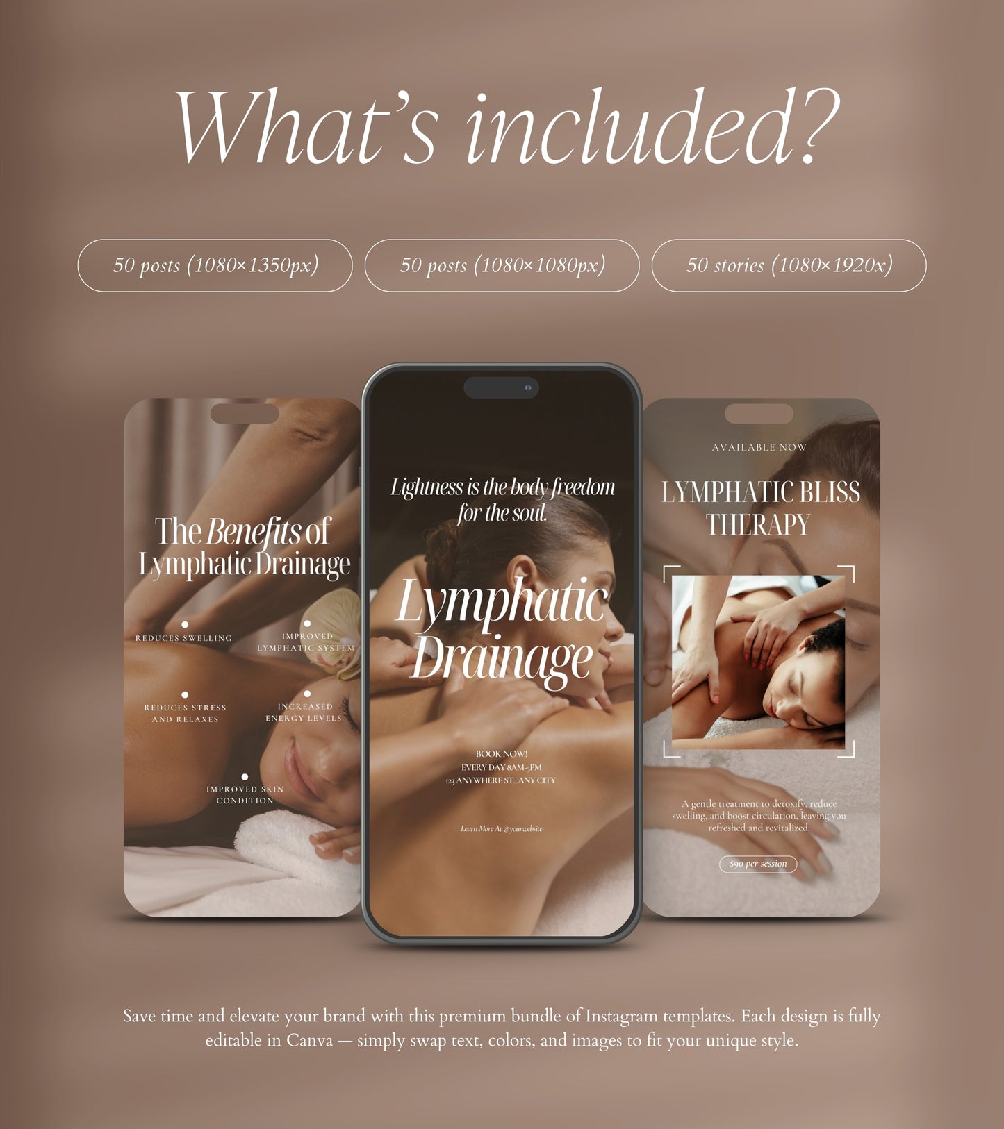 Lymphatic Drainage social media templates