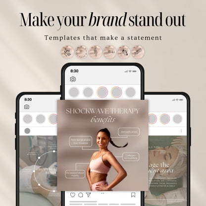 Beige Body Contouring Social Media Templates