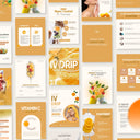 IV vitamin therapy orange social media templates