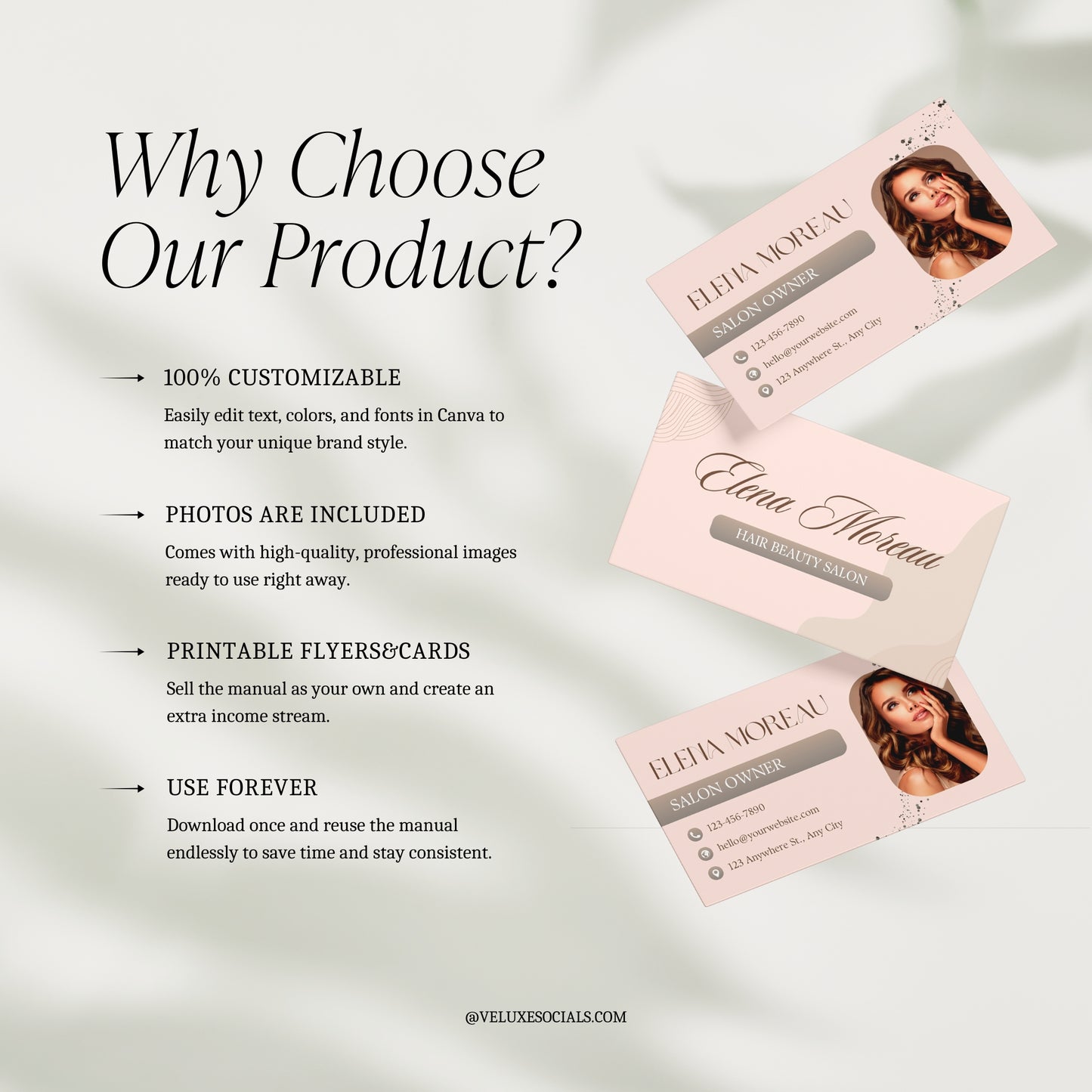 Hairstylist Printable Flyers | Business Card Template