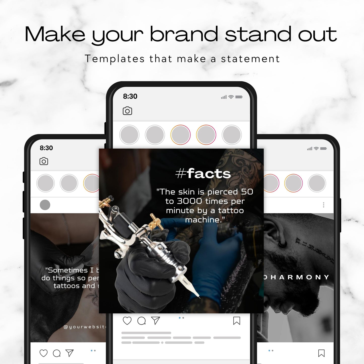 100 Tattoo Artist Instagram Templates