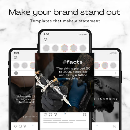 100 Tattoo Artist Instagram Templates