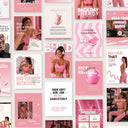 Fitness Girl Pink Social Media Template