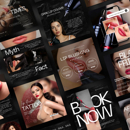 Lip Blushing Social Media Templates