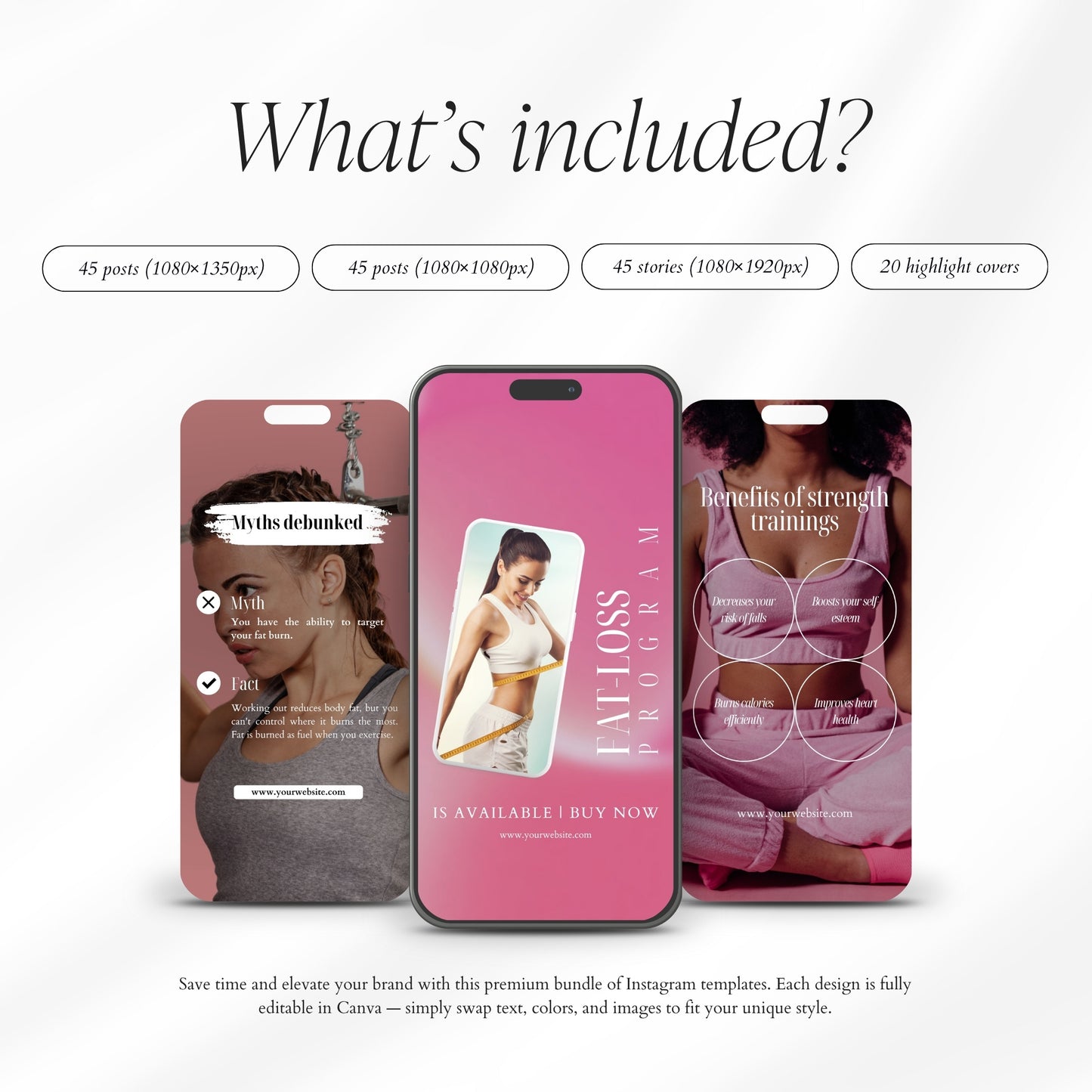 Fitness Coach Social Media Templates For Her