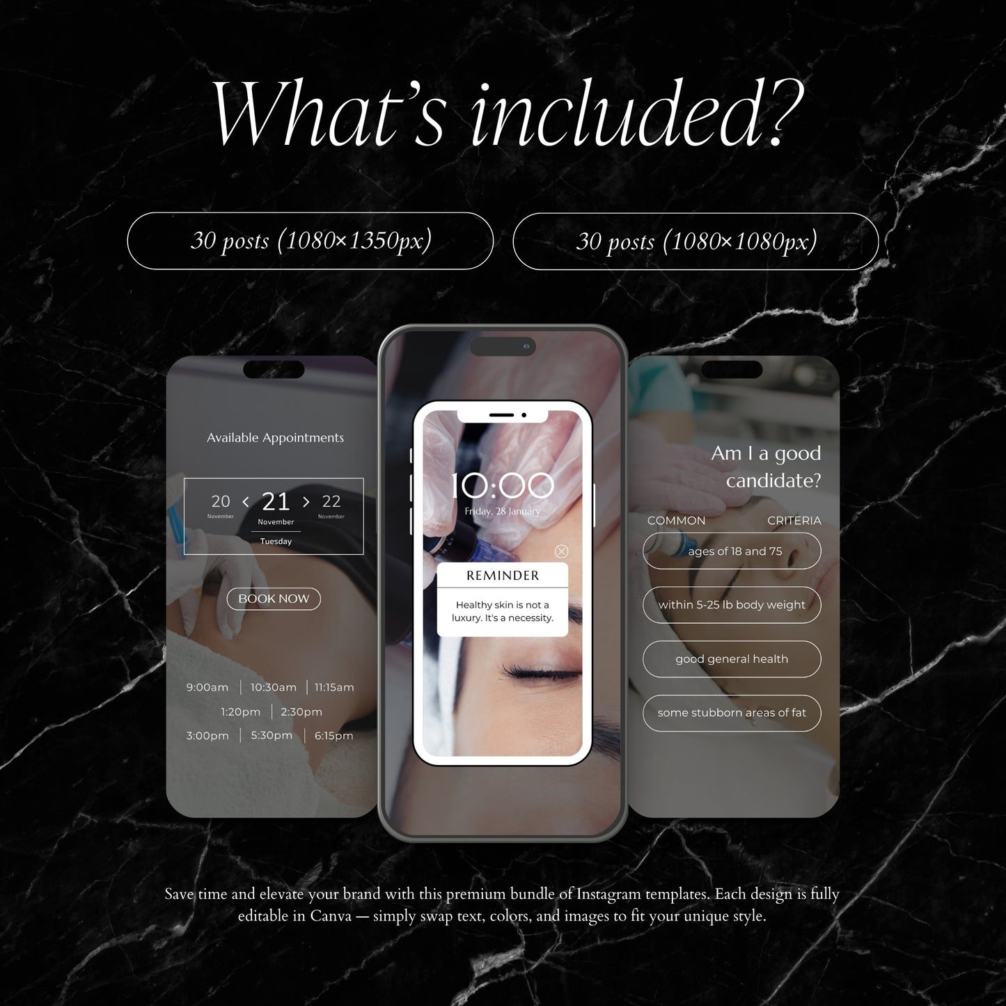 Mesotherapy social media templates