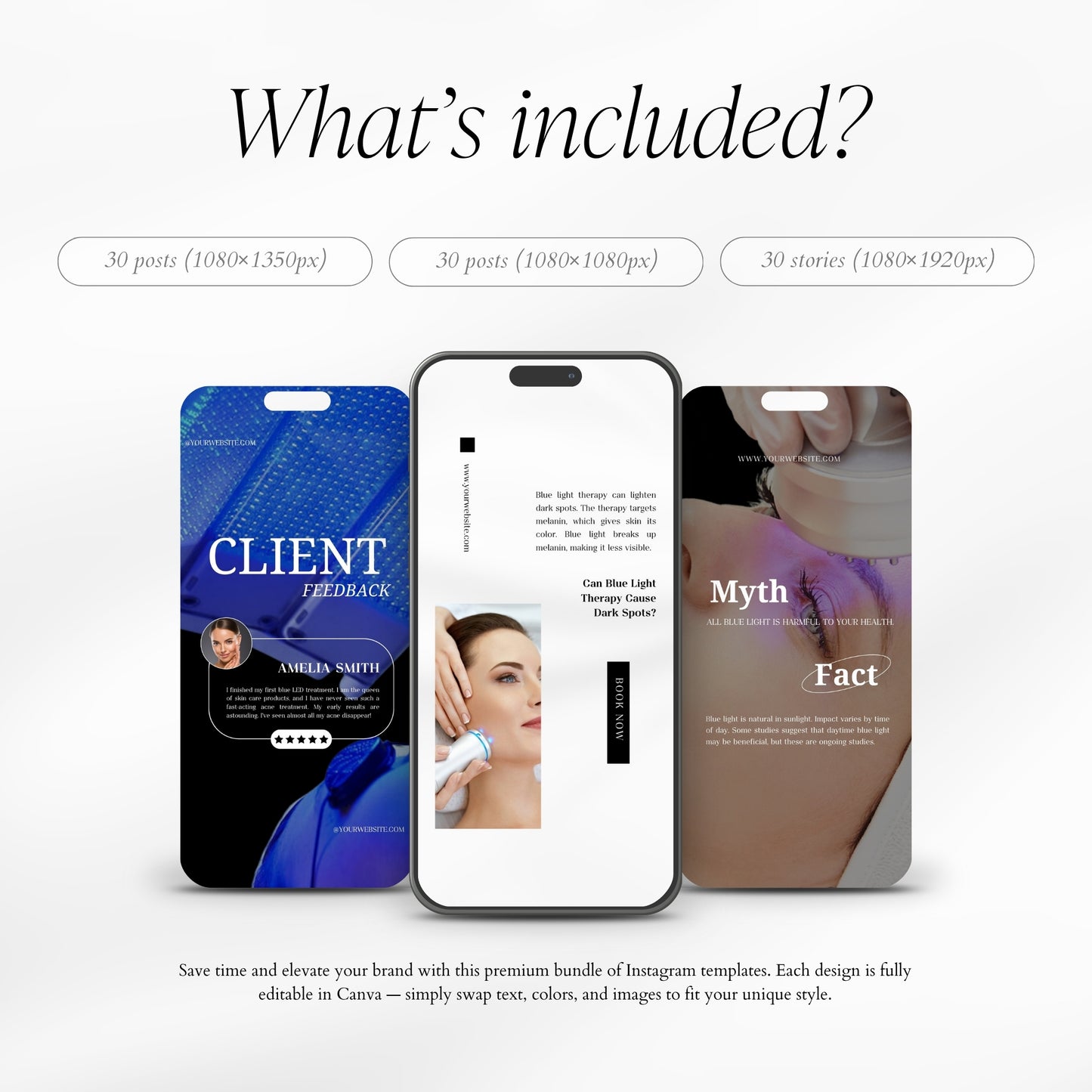 Blue Light Therapy social media posts