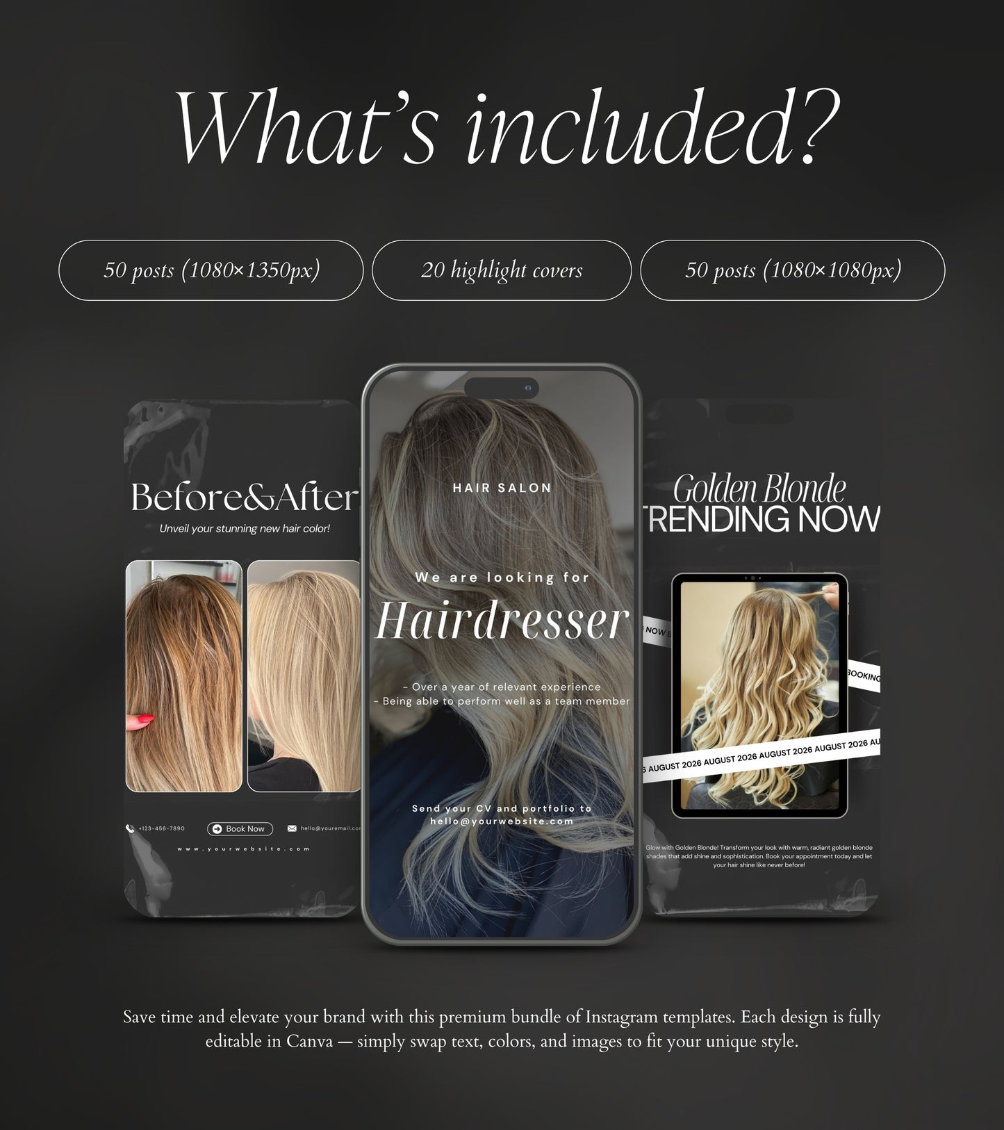 Black HairStylist Instagram Templates