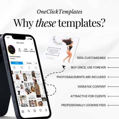 Hairstylist Light Social Media Templates