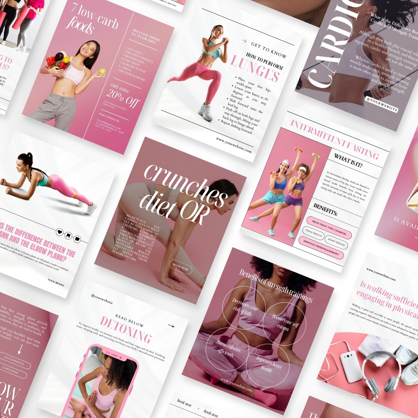 Fitness Coach Social Media Templates For Her