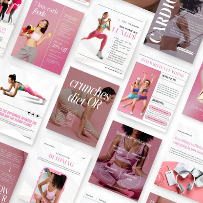 Fitness Coach Social Media Templates For Her