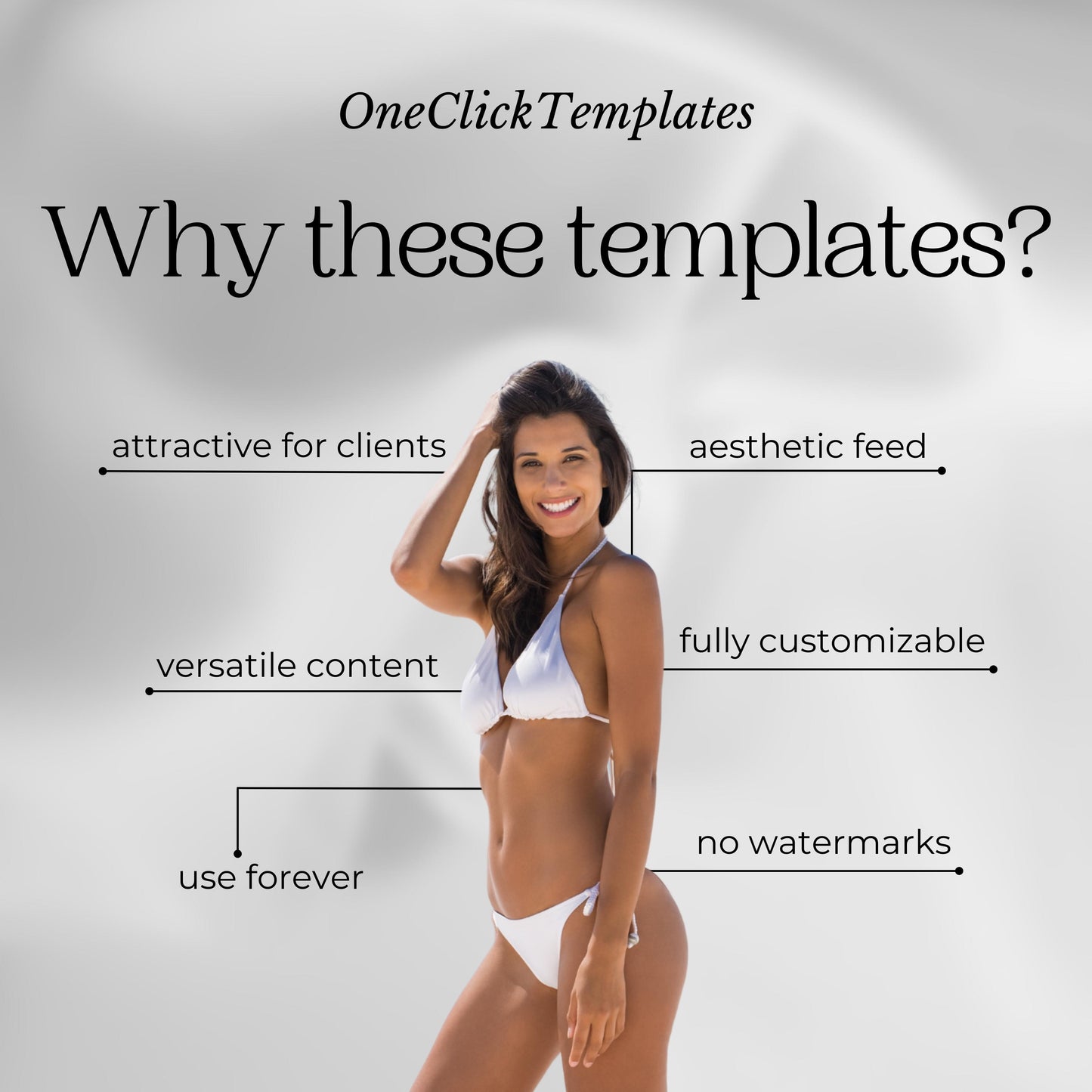 70 BW Spray Tan Instagram Templates