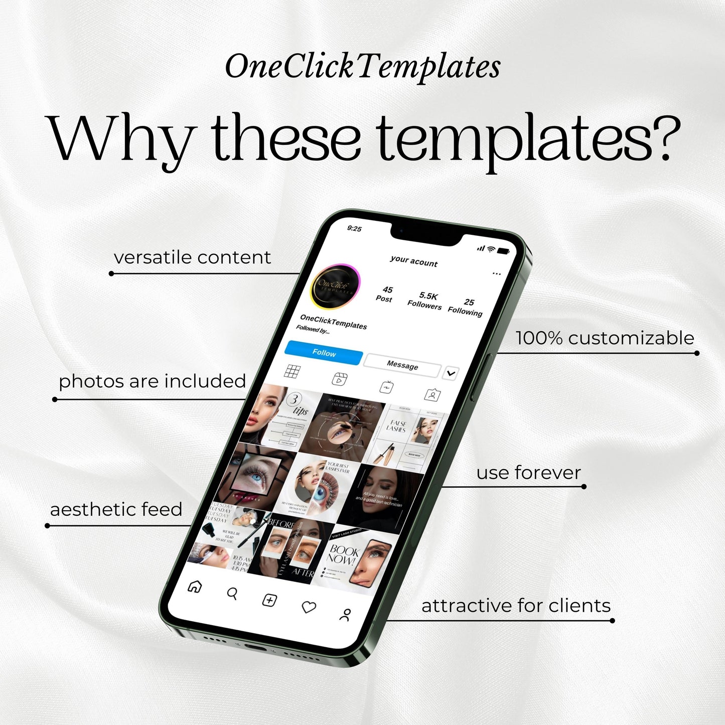 150 Eyelash Artist Instagram Templates