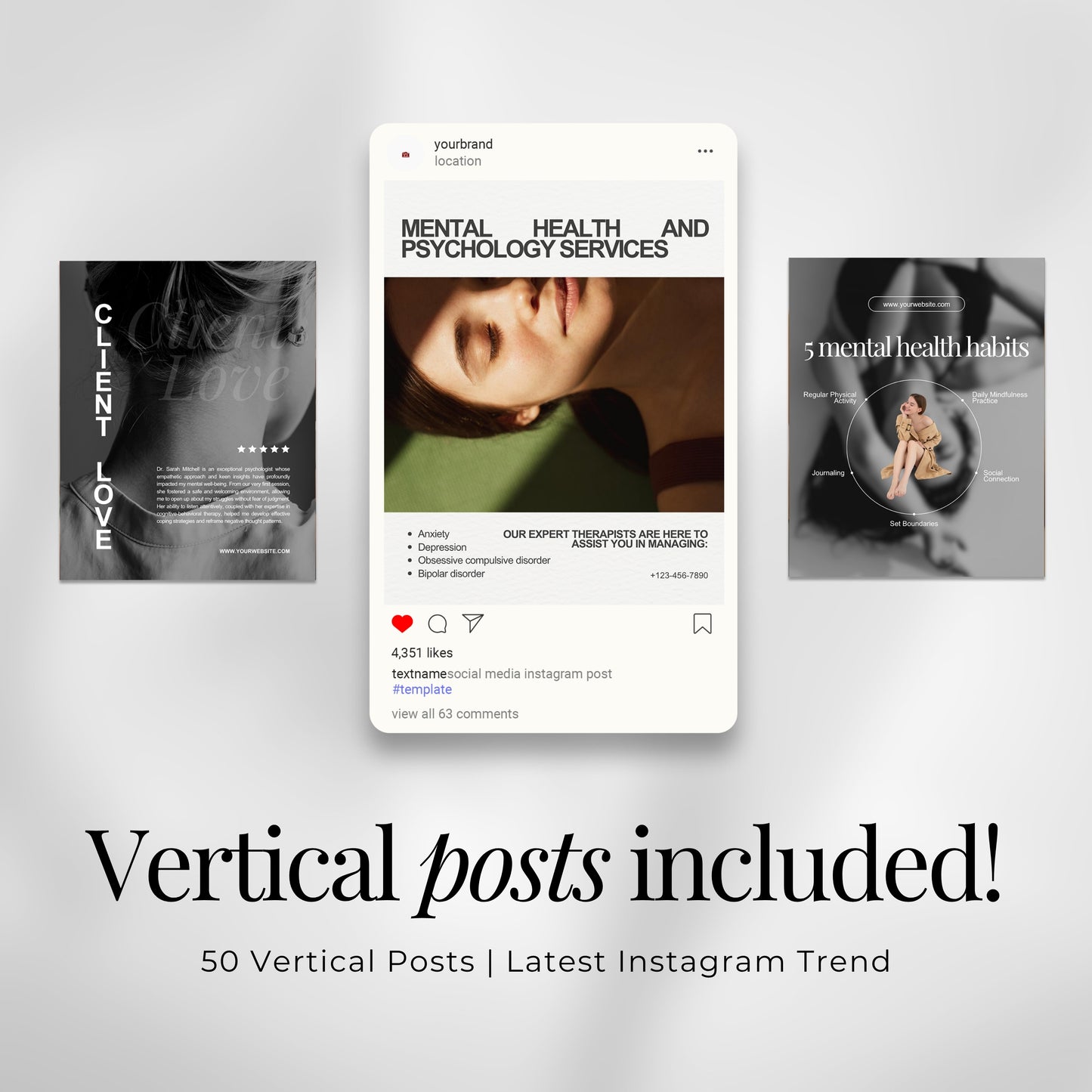 Mental Health Coach Instagram Templates
