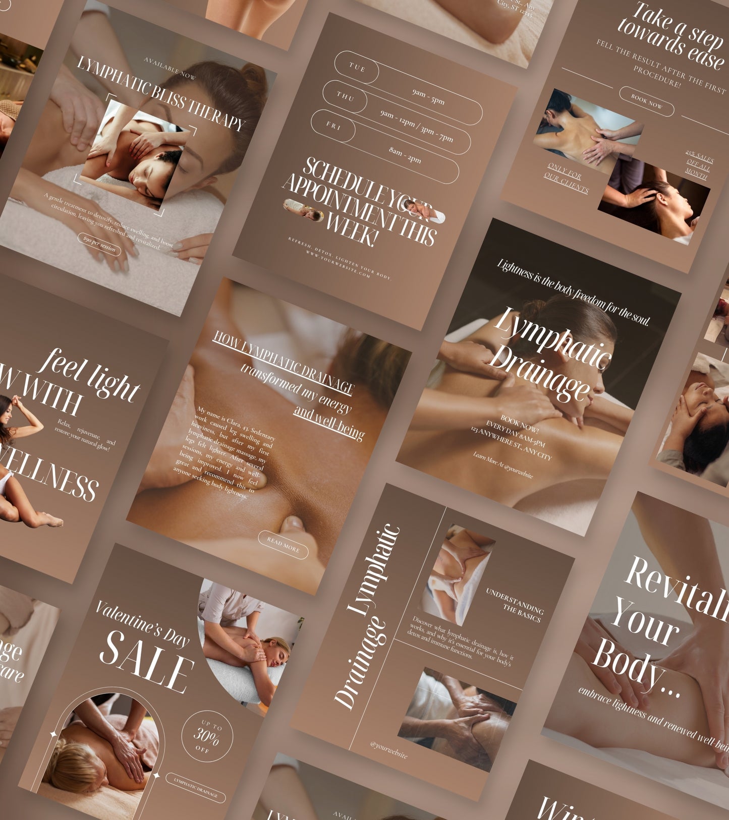 Lymphatic Drainage social media templates