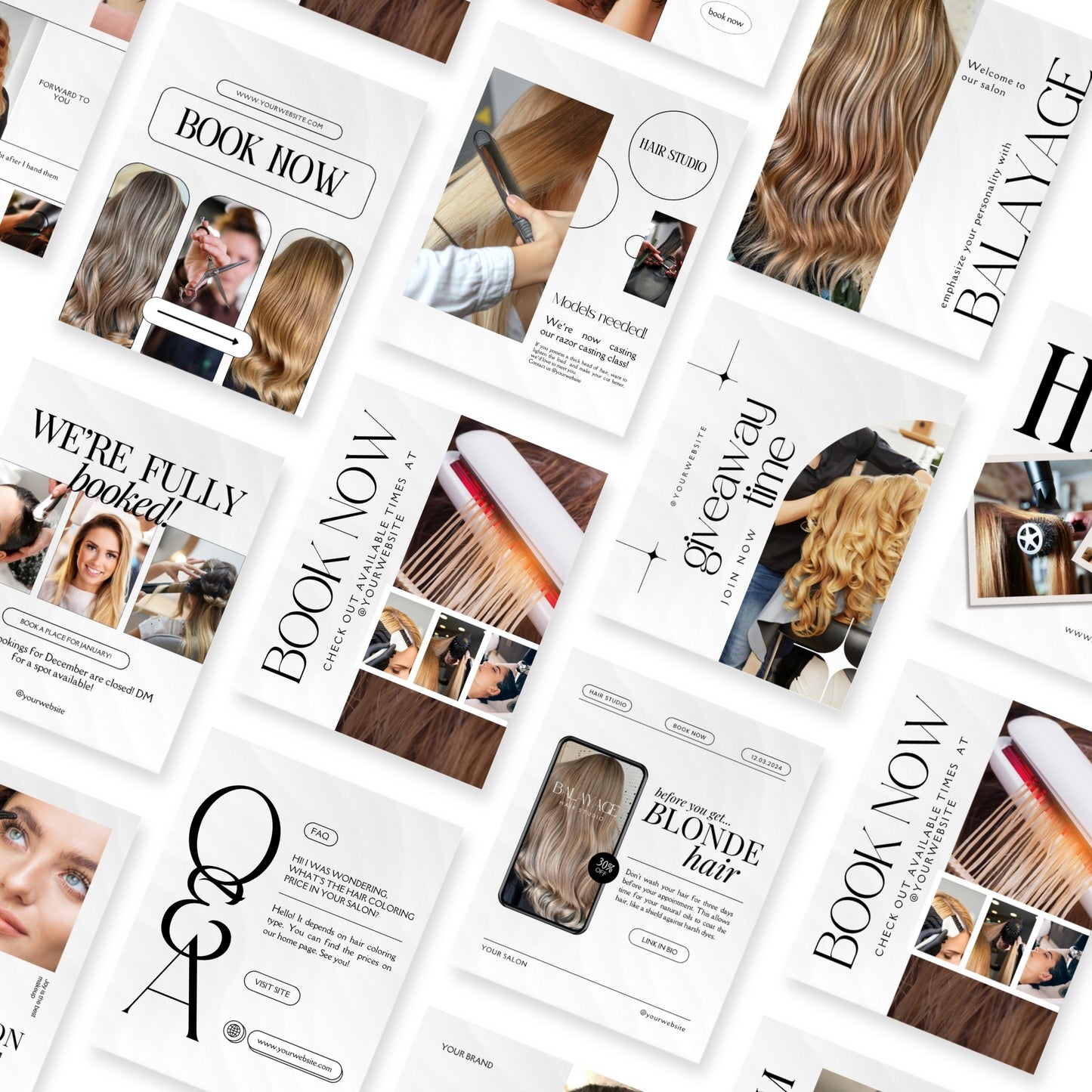 Hairstylist Light Social Media Templates