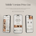 Beauty Artist Price List Printable Template