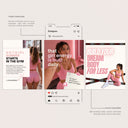 Fitness Girl Pink Social Media Template