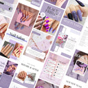 Purple Nail Technician Social Media Templates