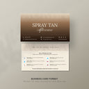 Spray Tan Aftercare card