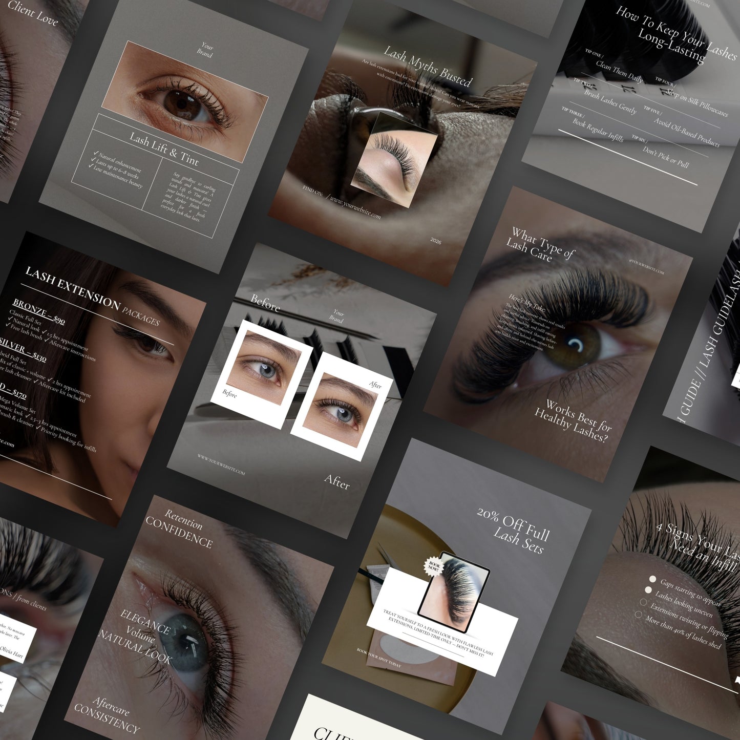 Lash Artist Social Media Template Pack