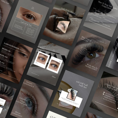 Lash Artist Social Media Template Pack