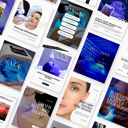 Blue Light Therapy social media posts