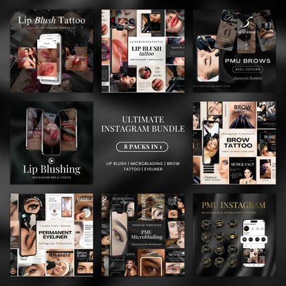500 Permanent Makeup Instagram Bundle