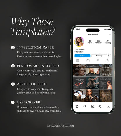 Black HairStylist Instagram Templates