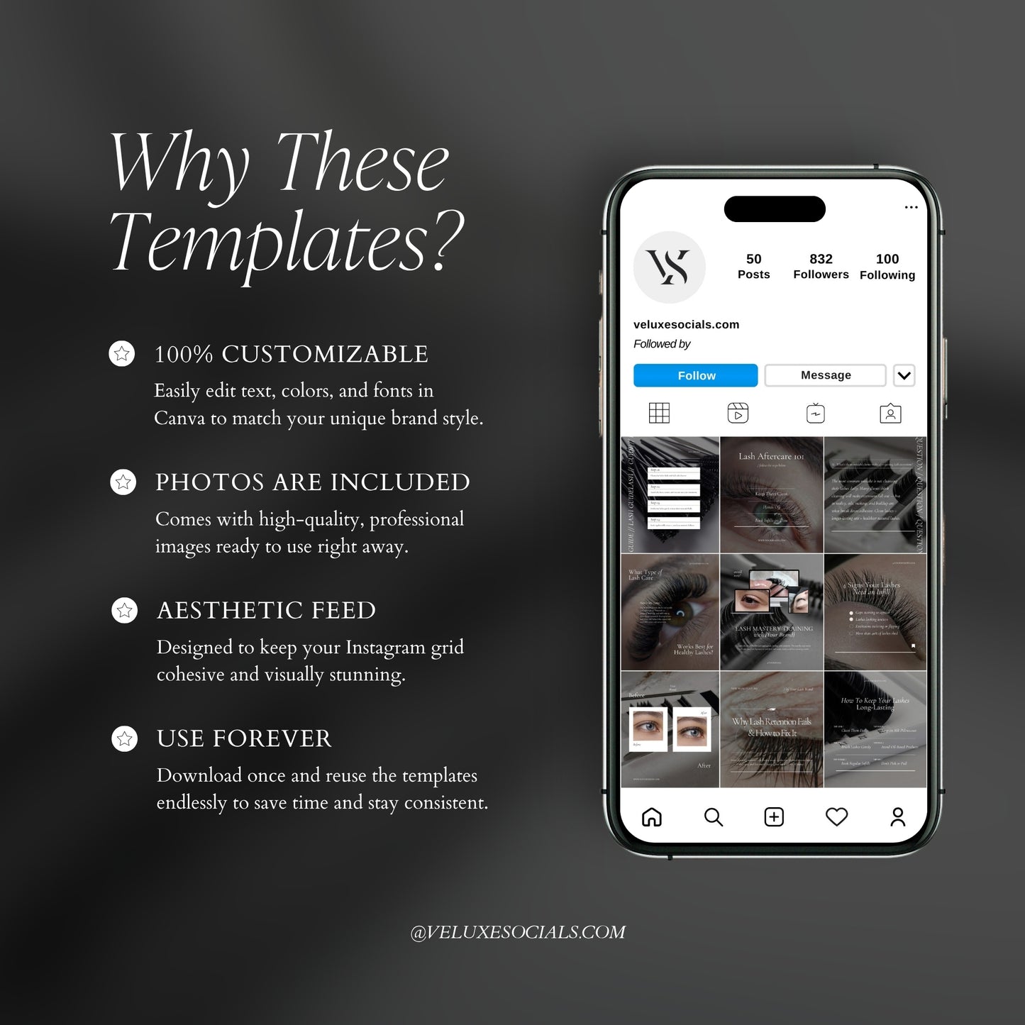 Lash Artist Social Media Template Pack
