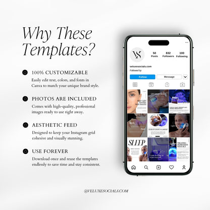 Blue Light Therapy social media posts