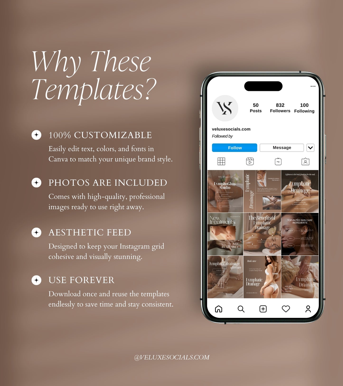 Lymphatic Drainage social media templates