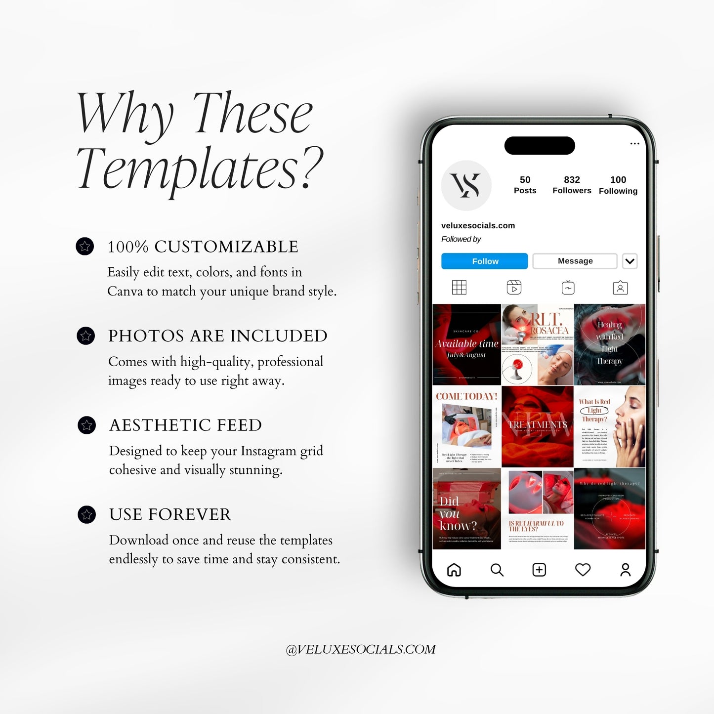 Red Light Therapy Social Media Pack