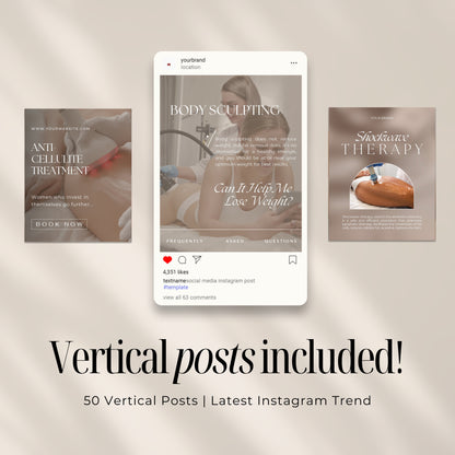 Beige Body Contouring Social Media Templates