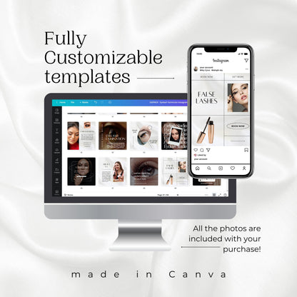 150 Eyelash Artist Instagram Templates
