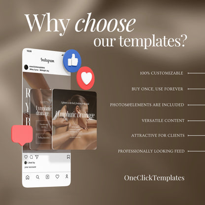 Lymphatic Drainage social media templates