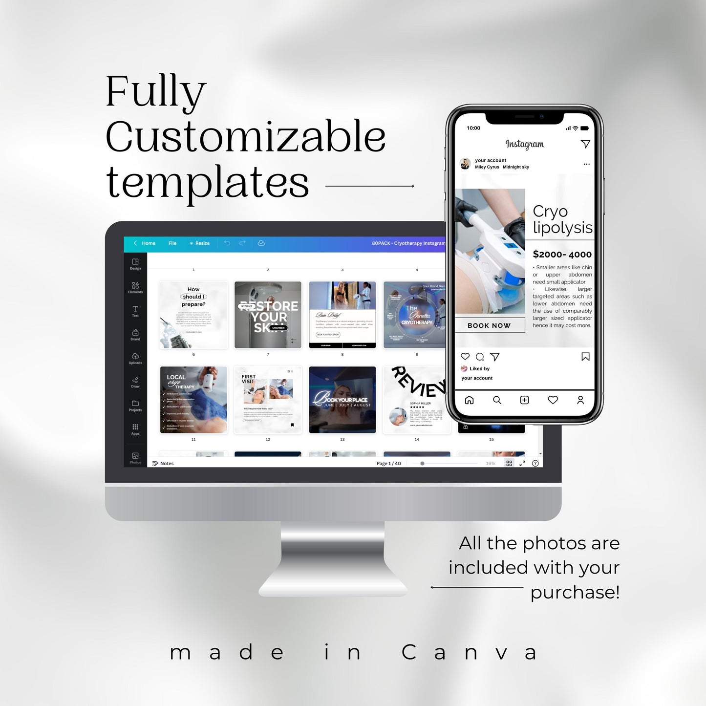 80 Cryotherapy Instagram Templates