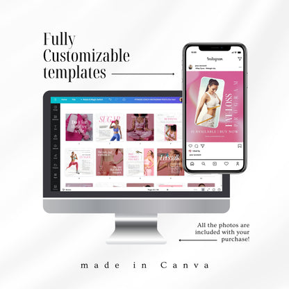 Fitness Coach Social Media Templates For Her