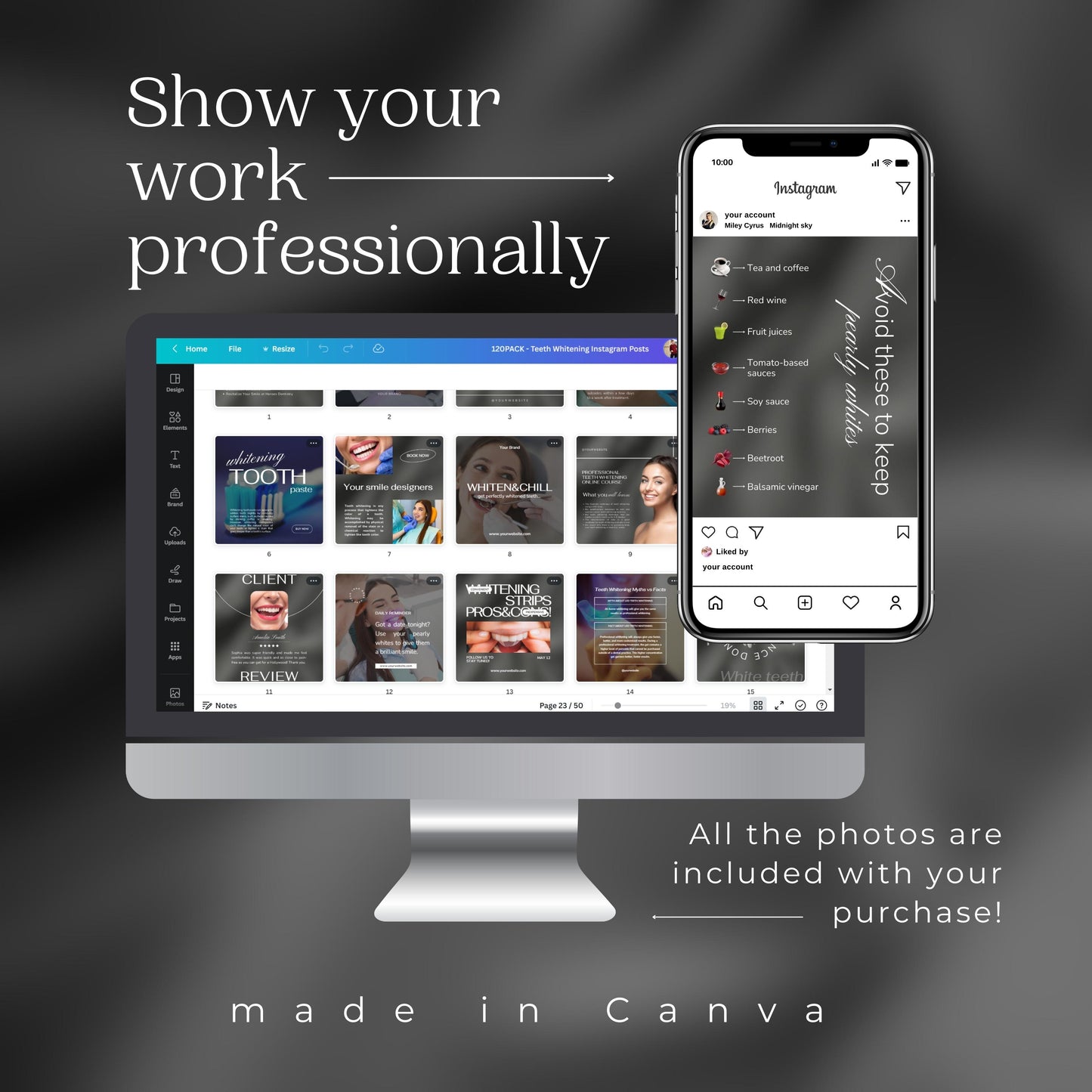 120 Teeth Whitening Instagram Templates