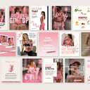Fitness Girl Pink Social Media Template